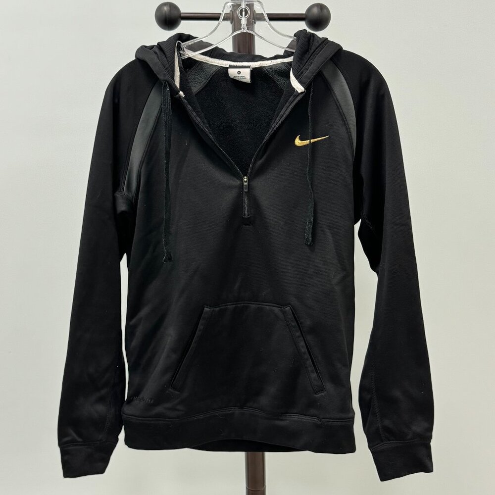 Nike Therma-Fit Black Hoodie Half-Zip Size Small